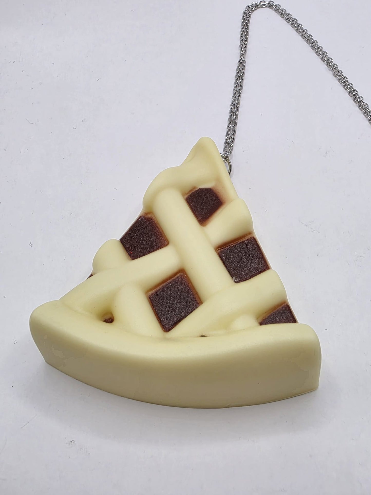 Vintage Upcycled Pie Slice Necklace Kitsch Food Jewellery