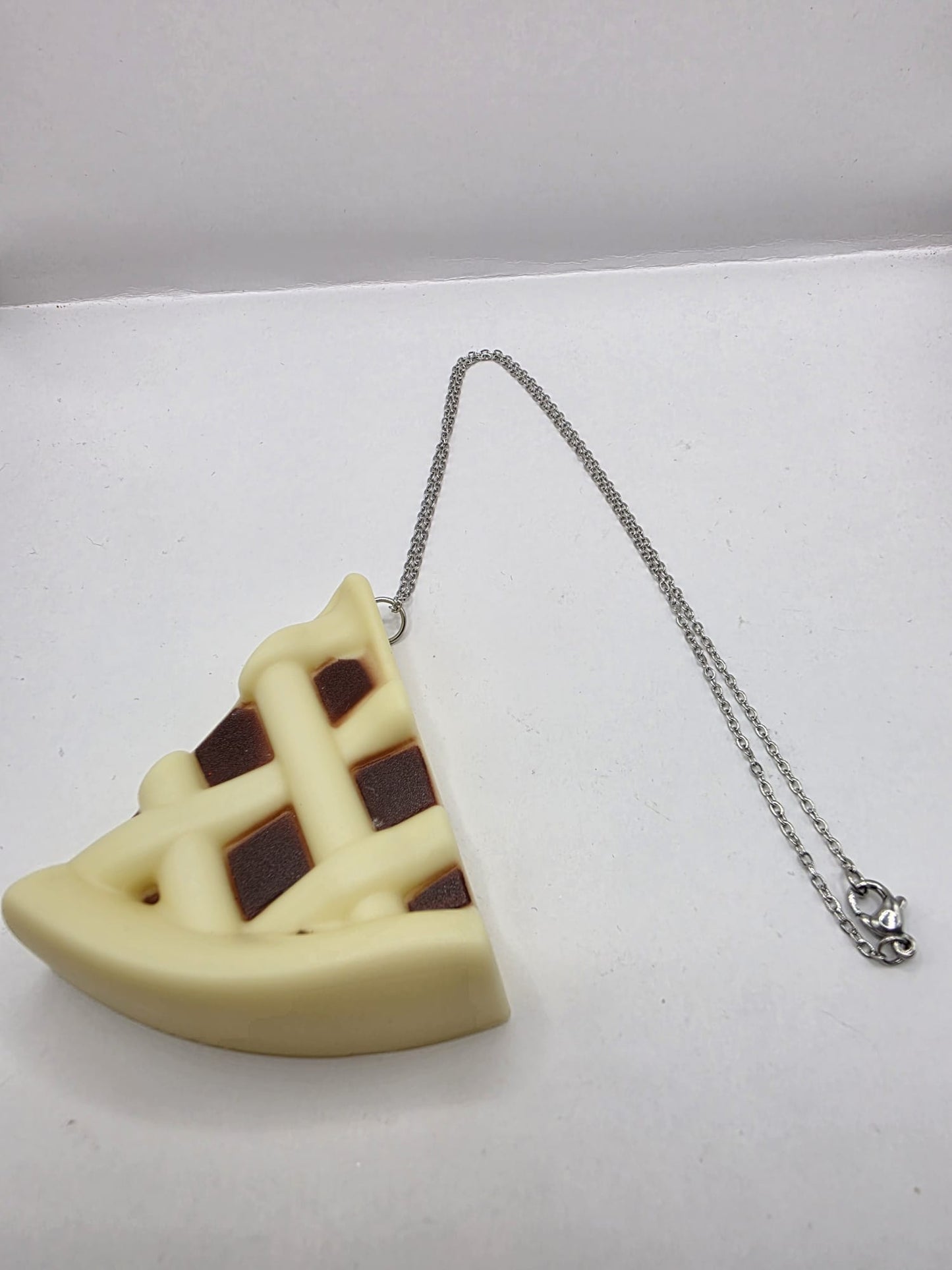 Vintage Upcycled Pie Slice Necklace Kitsch Food Jewellery