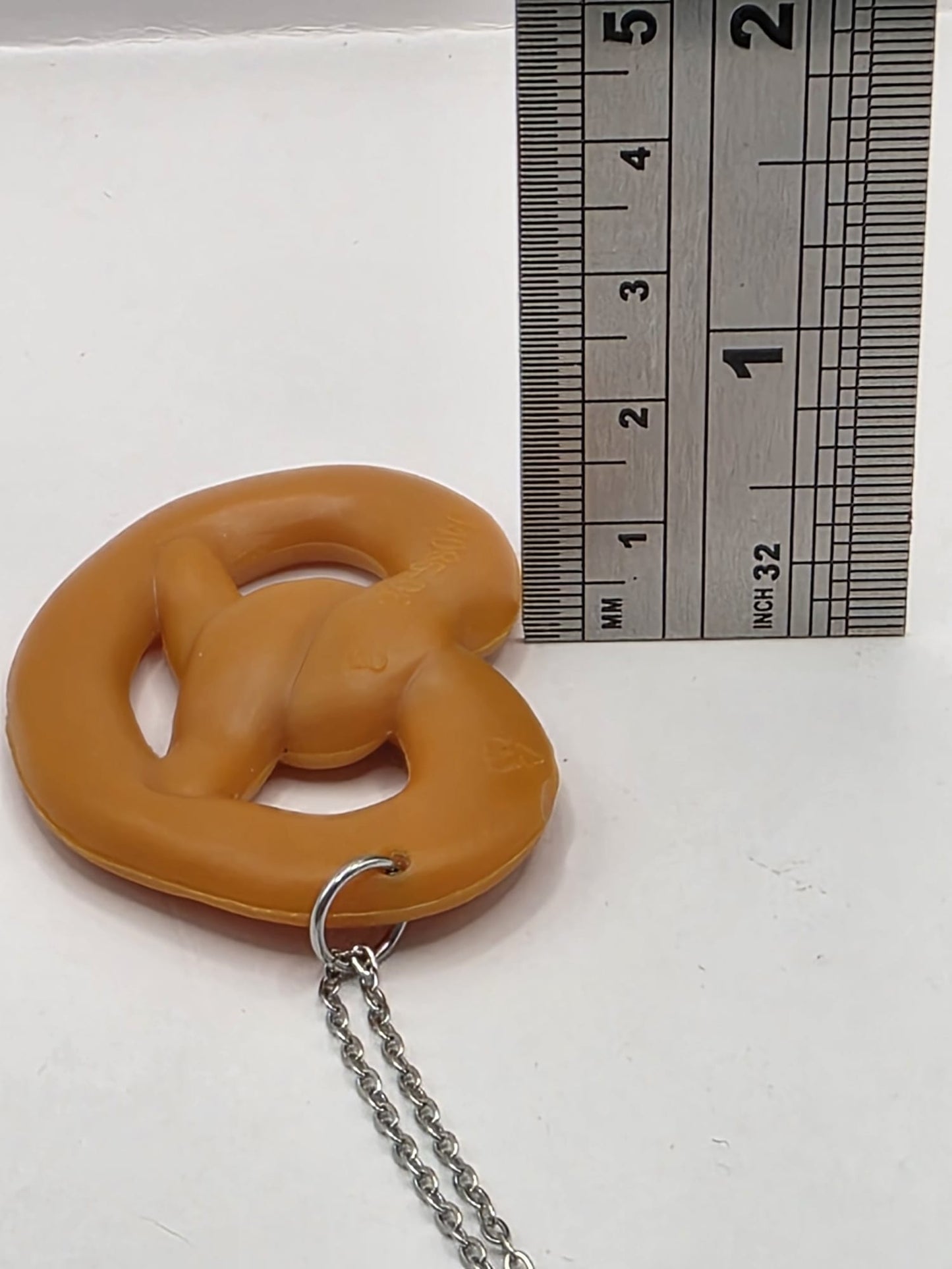 Vintage Upcycled Pretzel Necklace Kitsch Food Jewellery
