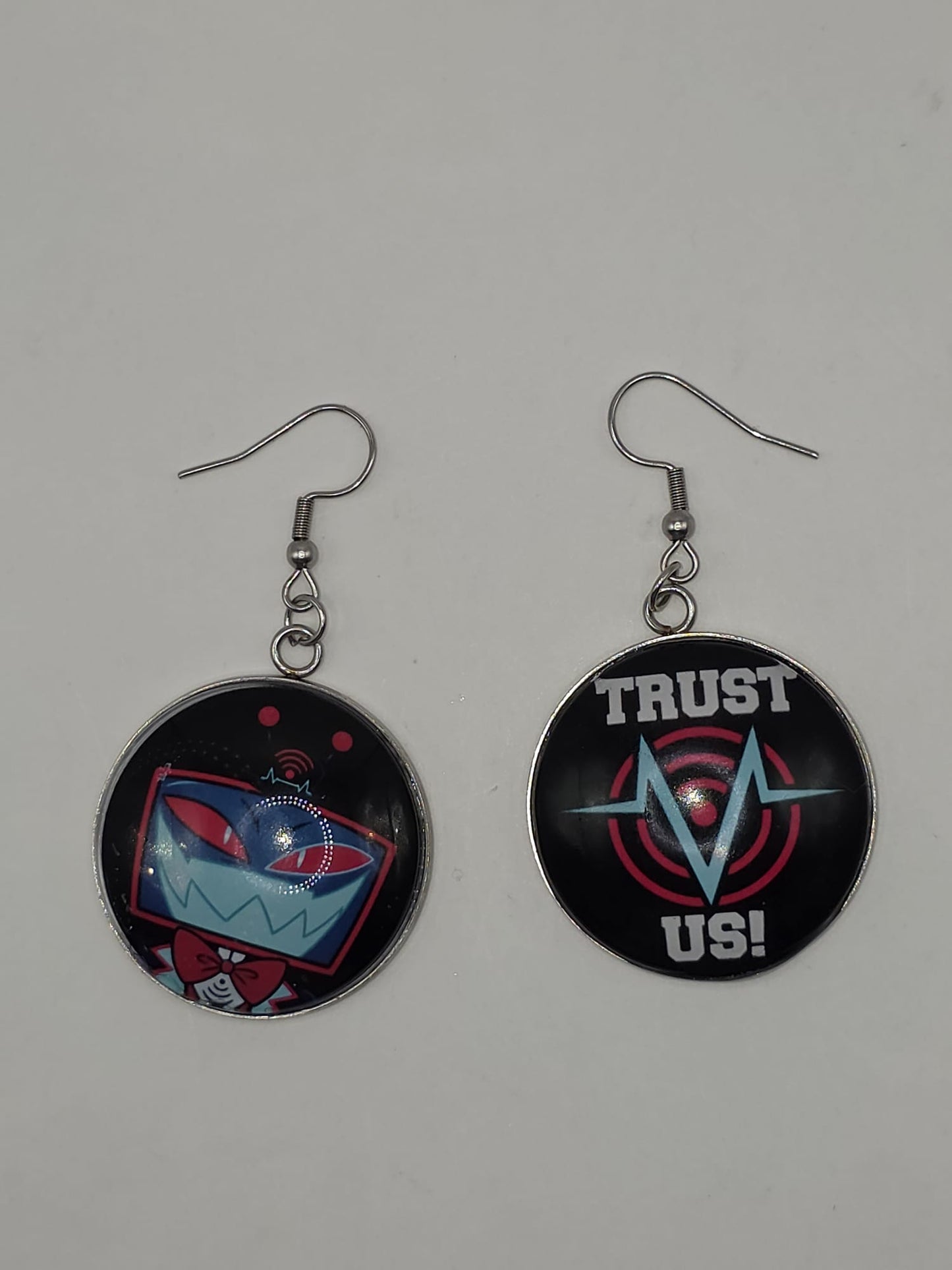 Hazbin Hotel Inspired Vox & Trust Us Mismatched Dangle Earrings