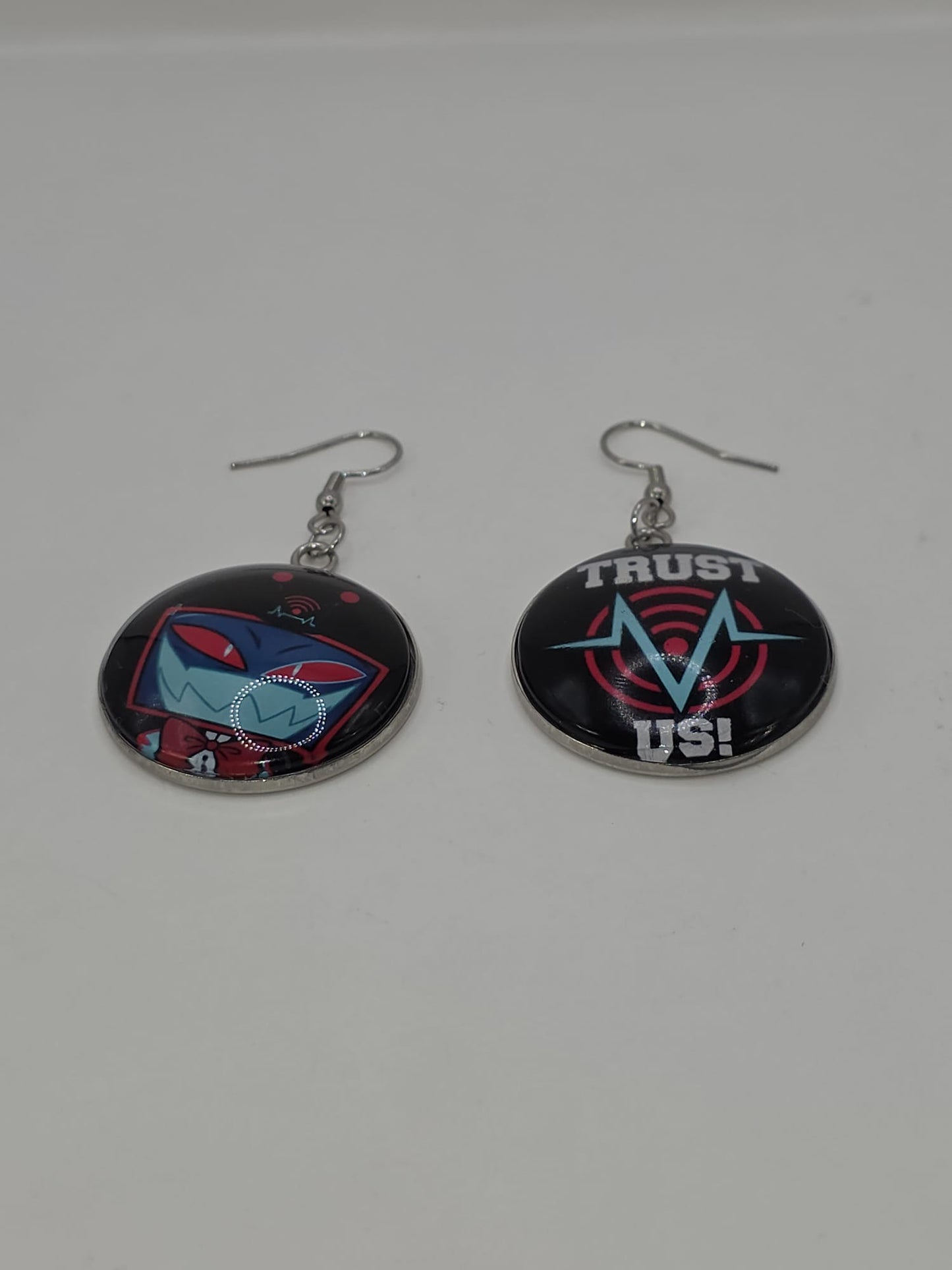 Hazbin Hotel Inspired Vox & Trust Us Mismatched Dangle Earrings