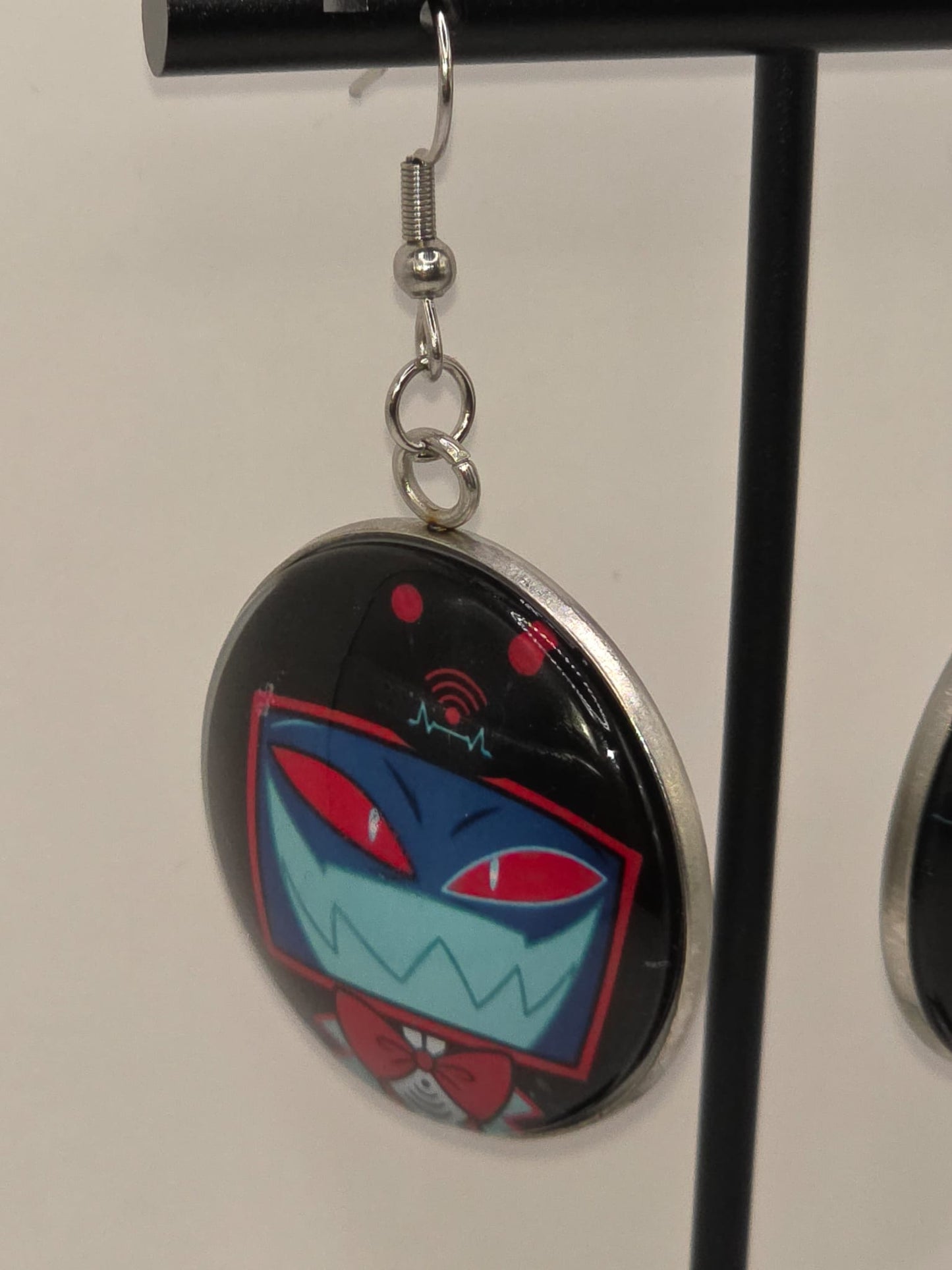 Hazbin Hotel Inspired Vox & Trust Us Mismatched Dangle Earrings