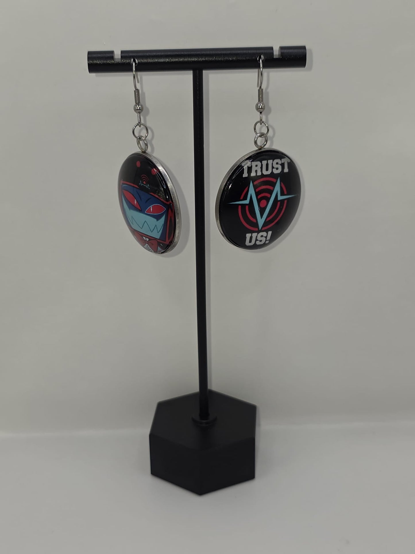 Hazbin Hotel Inspired Vox & Trust Us Mismatched Dangle Earrings