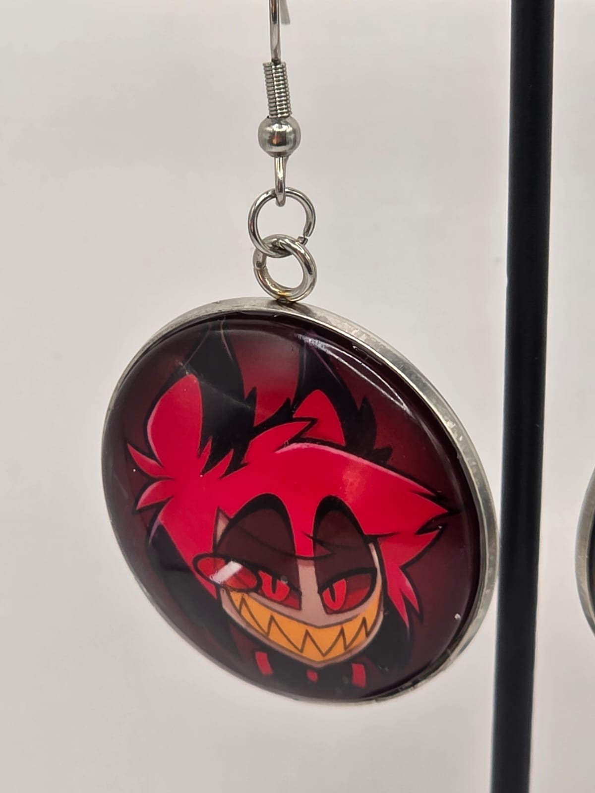 Hazbin Hotel Inspired Alastor & You're Sloppy Mismatched Dangle Earrings