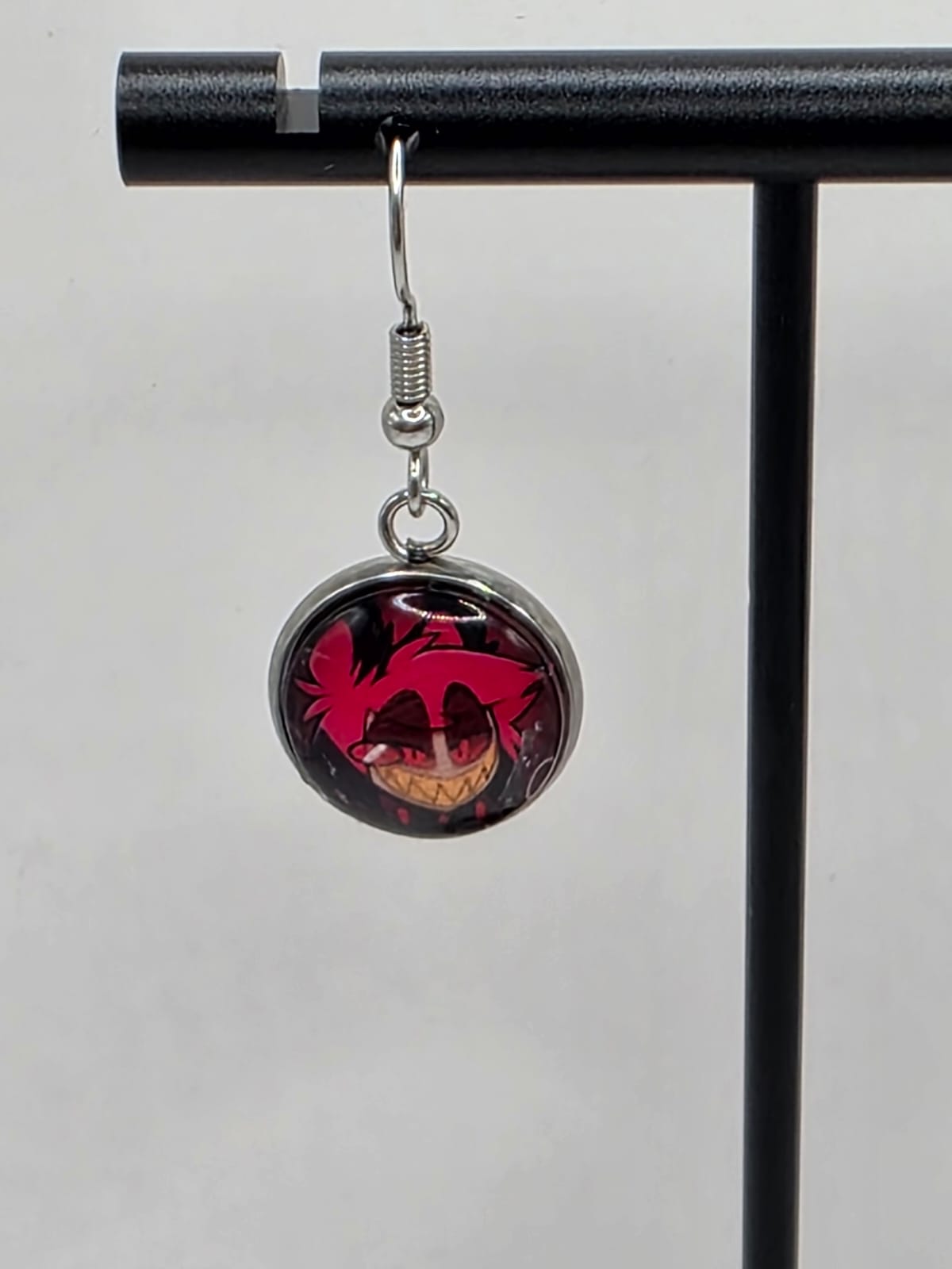 Hazbin Hotel Inspired Alastor & You're Sloppy Mismatched Dangle Earrings