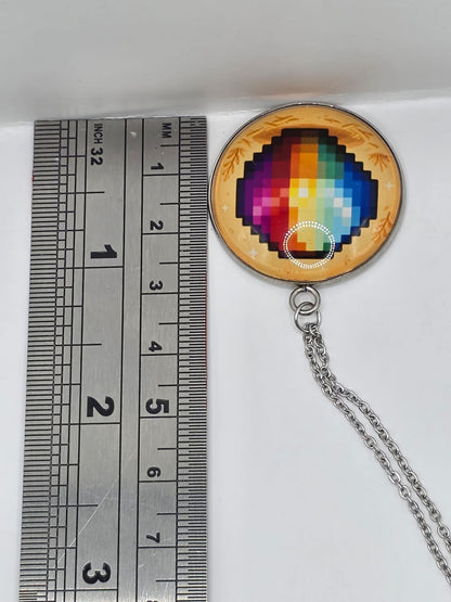 Stardew Valley Inspired Prismatic Shard 30mm Pendant Necklace
