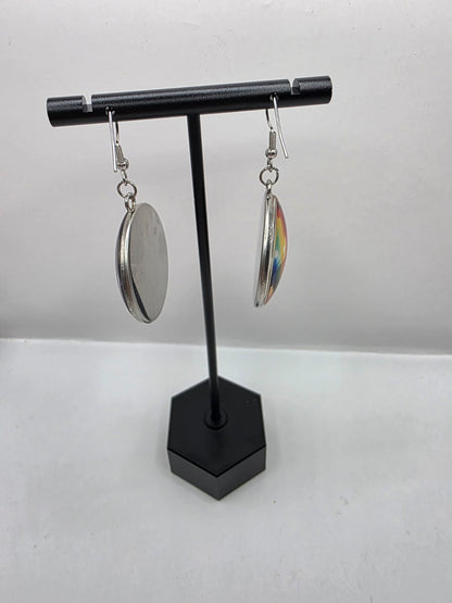 Stardew Valley Inspired Prismatic Shard & Stardrop 30 mm Dangle Earrings