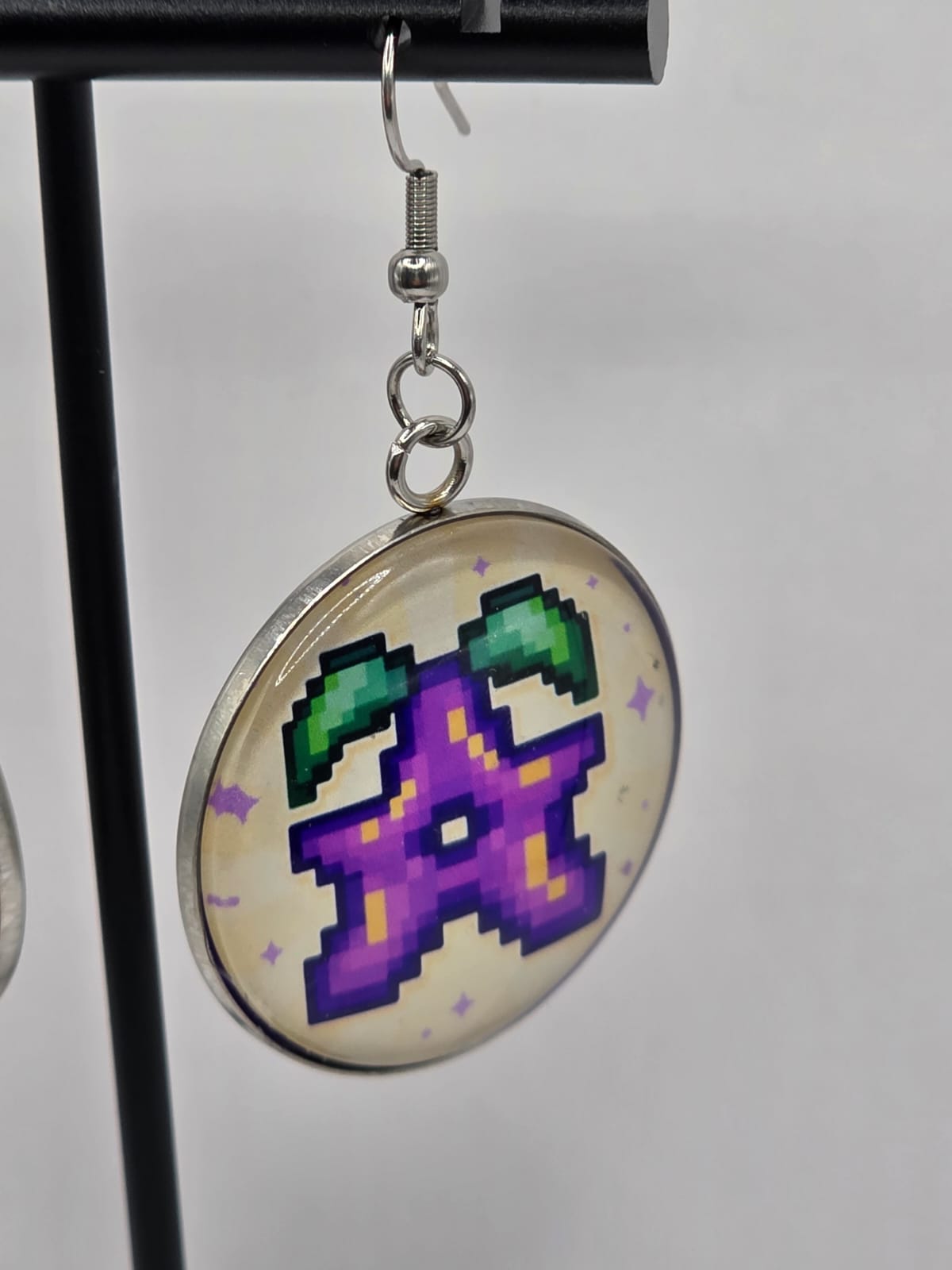 Stardew Valley Inspired Prismatic Shard & Stardrop 30 mm Dangle Earrings