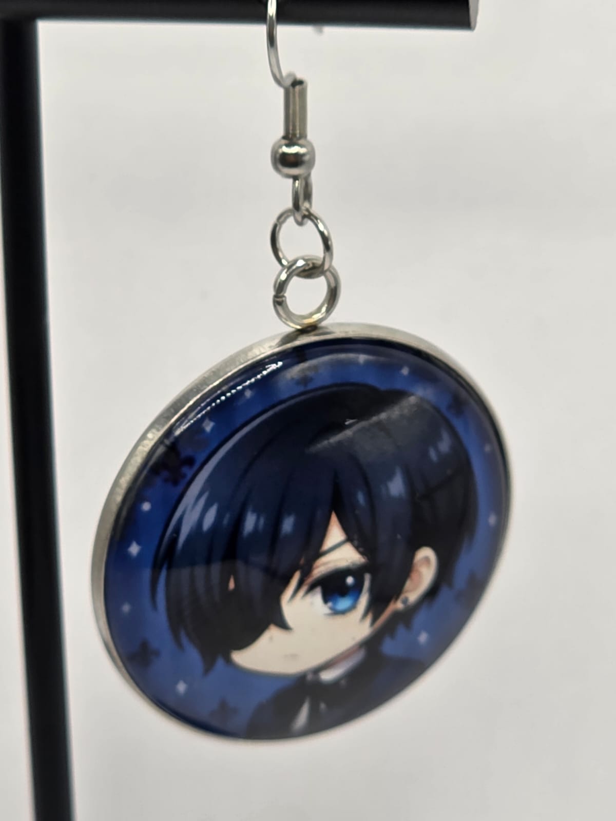 Black Butler (Kuroshitsuji) Inspired Sebastian & Ciel 30 mm Dangle Earrings
