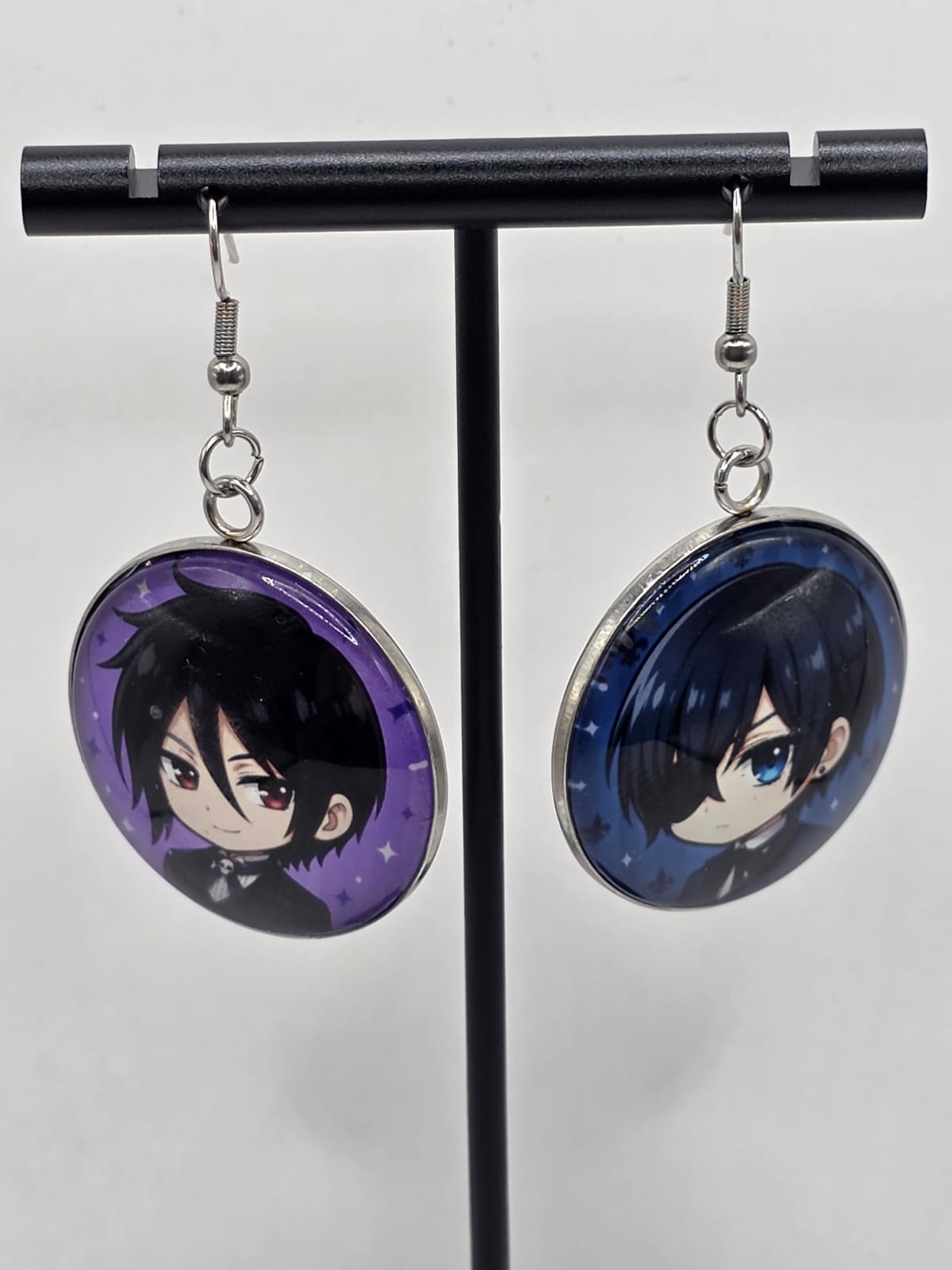 Black Butler (Kuroshitsuji) Inspired Sebastian & Ciel 30 mm Dangle Earrings