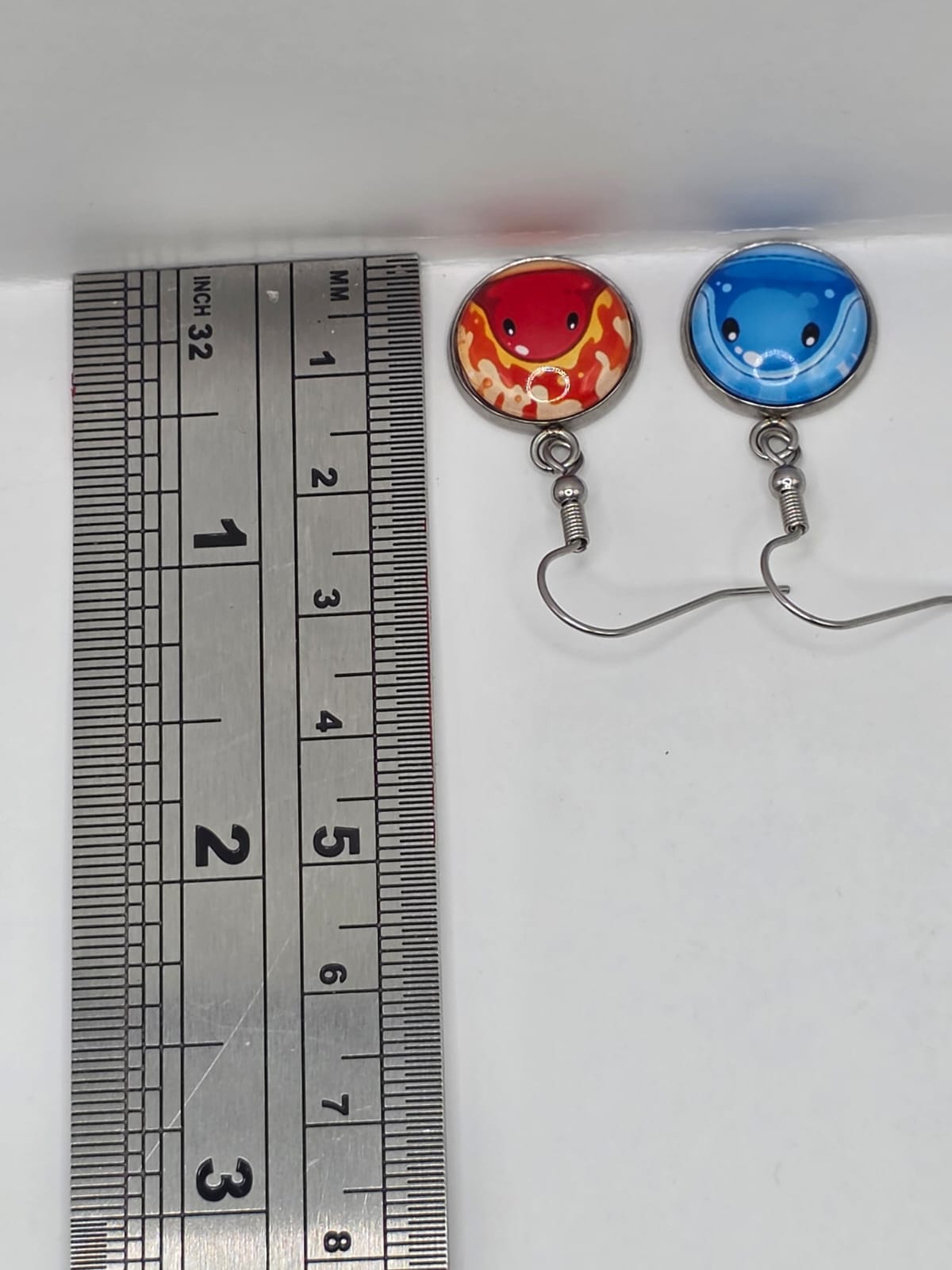Slime Rancher Inspired Puddle Slime & Fire Slime 14 mm Dangle Earrings