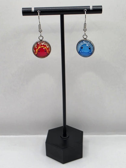 Slime Rancher Inspired Puddle Slime & Fire Slime 14 mm Dangle Earrings