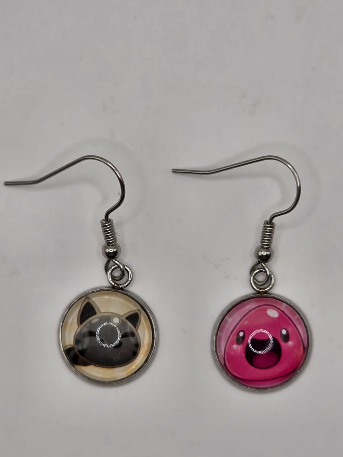 Slime Rancher Inspired Pink Slime & Tabby Slime 14 mm Dangle Earrings