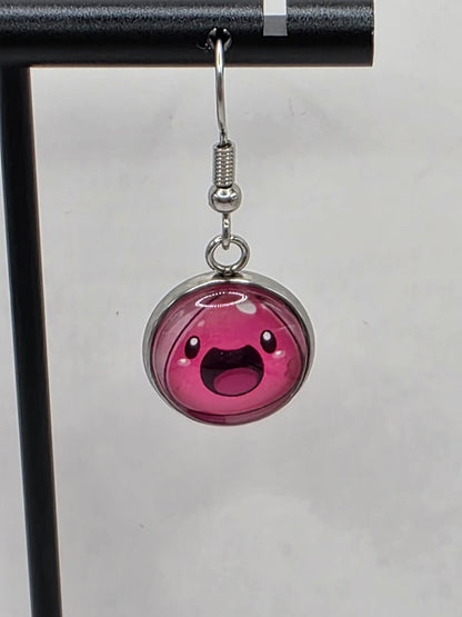 Slime Rancher Inspired Pink Slime & Tabby Slime 14 mm Dangle Earrings