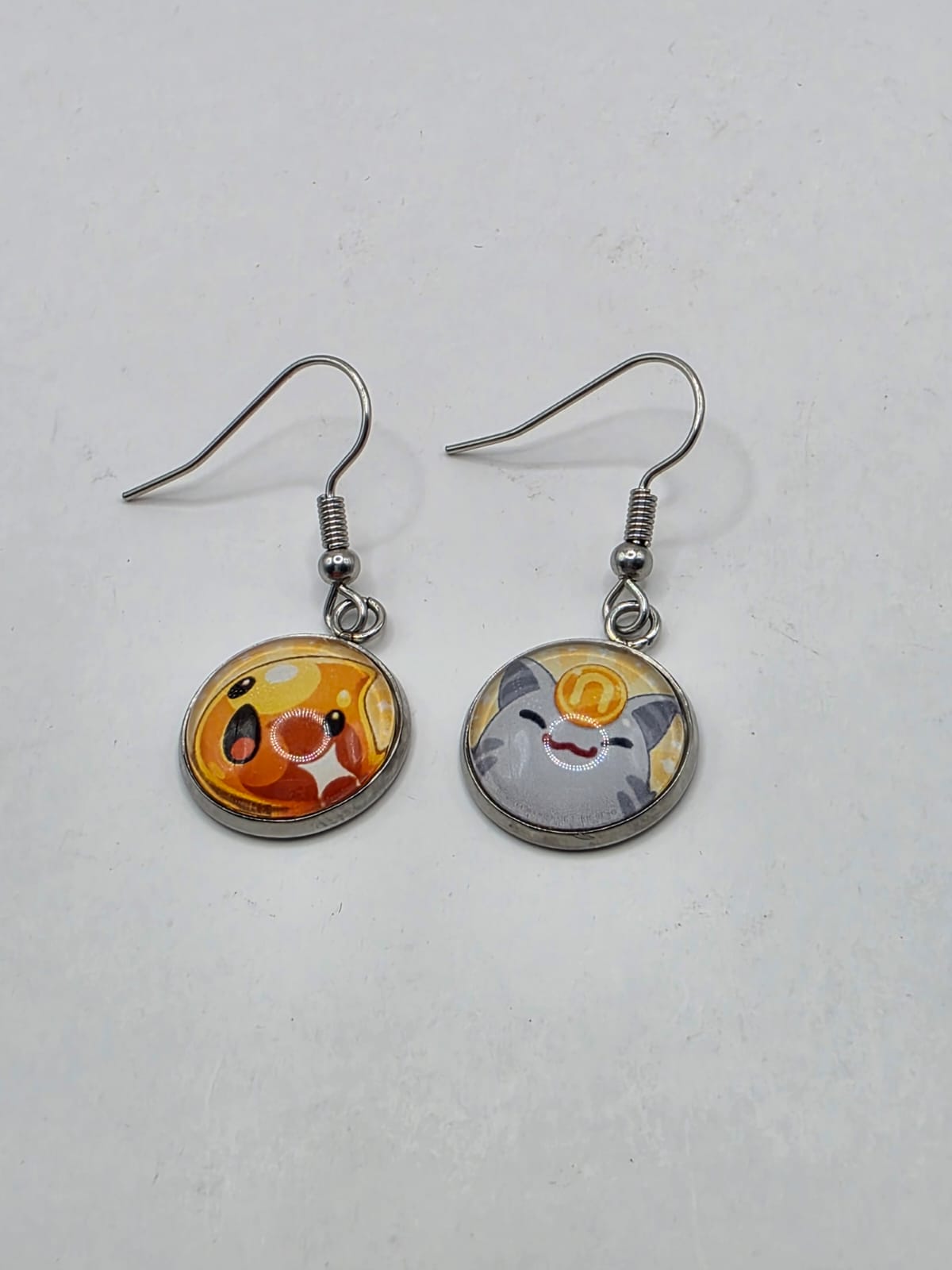 Slime Rancher Inspired Gold & Lucky Slime 14 mm Dangle Earrings