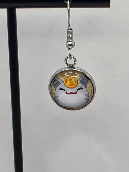 Slime Rancher Inspired Gold & Lucky Slime 14 mm Dangle Earrings