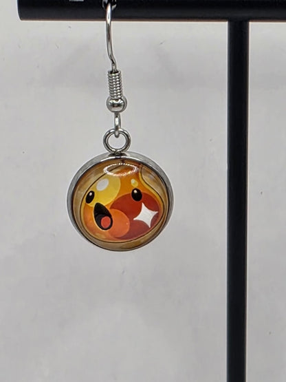 Slime Rancher Inspired Gold & Lucky Slime 14 mm Dangle Earrings