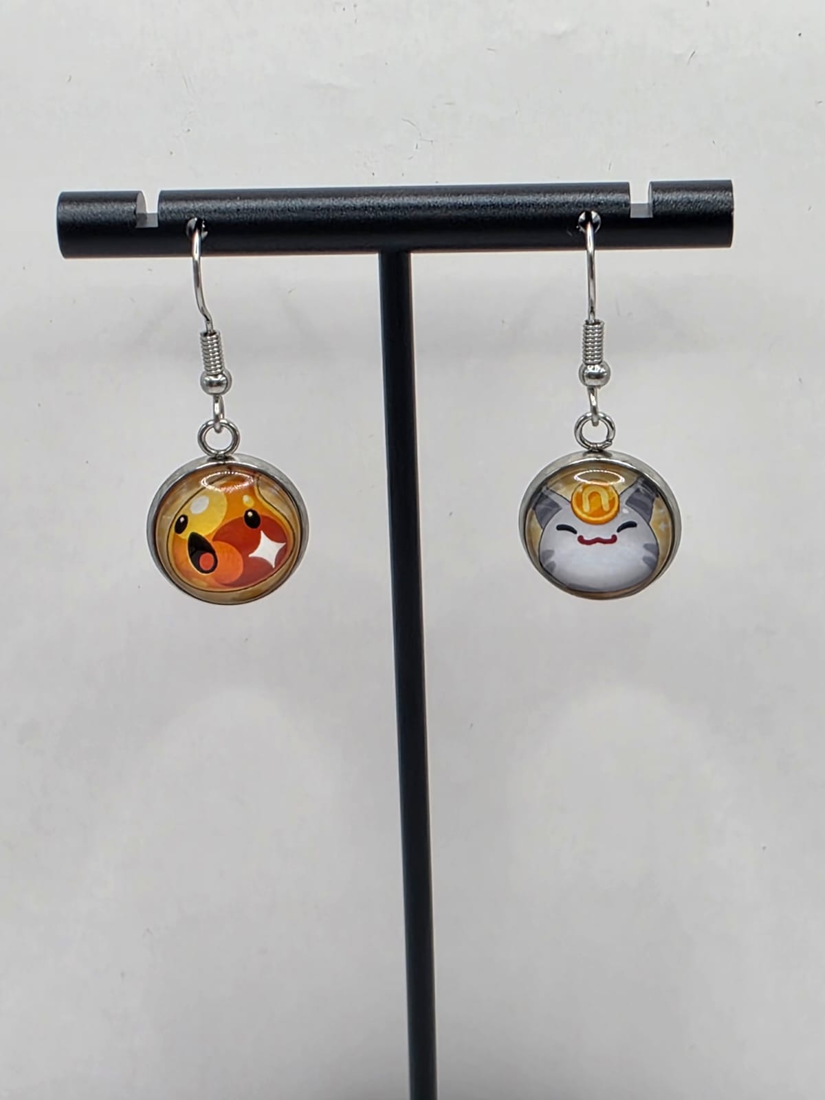 Slime Rancher Inspired Gold & Lucky Slime 14 mm Dangle Earrings
