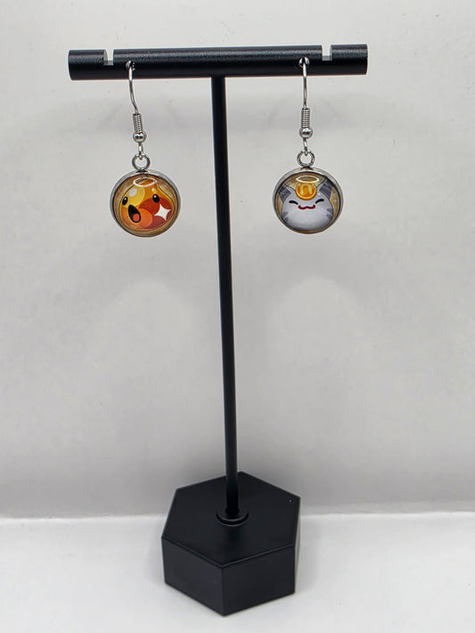Slime Rancher Inspired Gold & Lucky Slime 14 mm Dangle Earrings