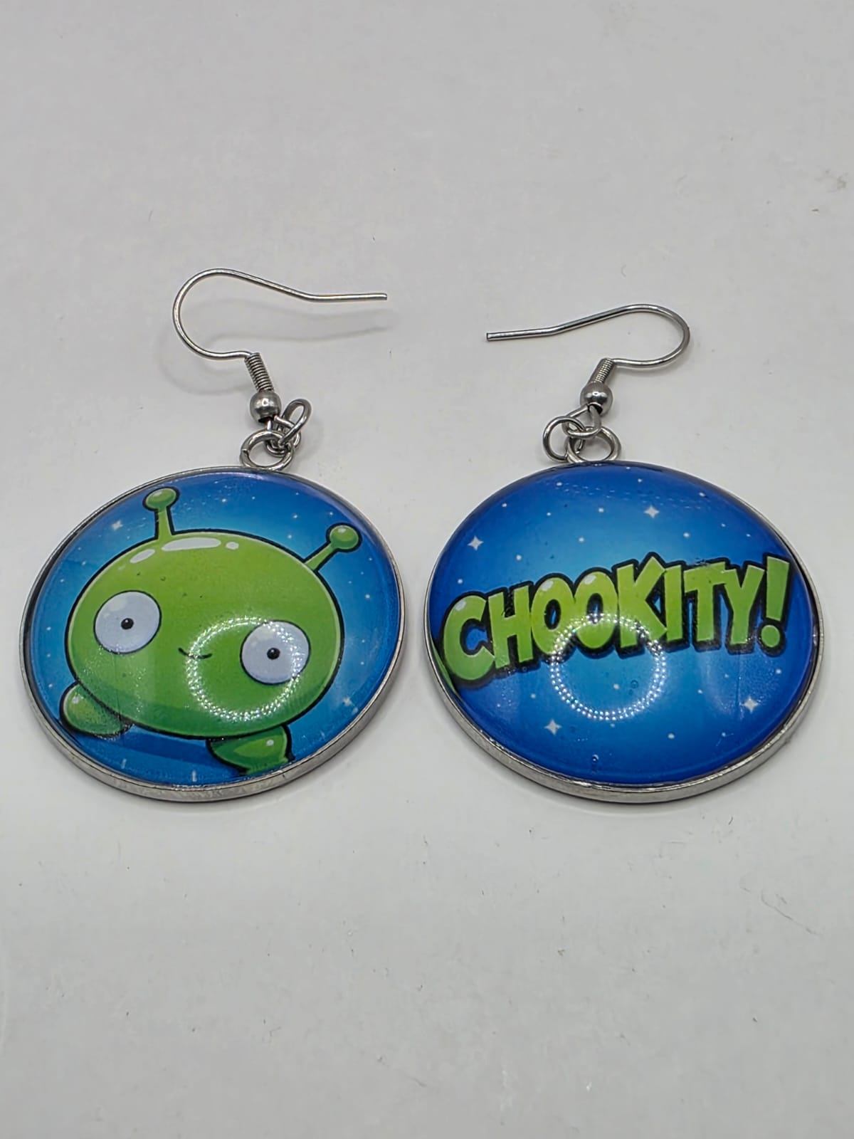 Final Space Inspired Mooncake & Chookity 30 mm Dangle Earrings