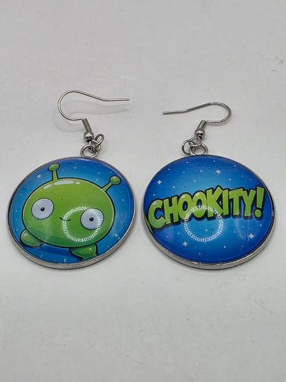 Final Space Inspired Mooncake & Chookity 30 mm Dangle Earrings
