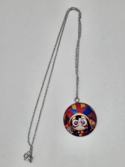 The Amazing Digital Circus Inspired Pomni 30 mm Pendant Necklace