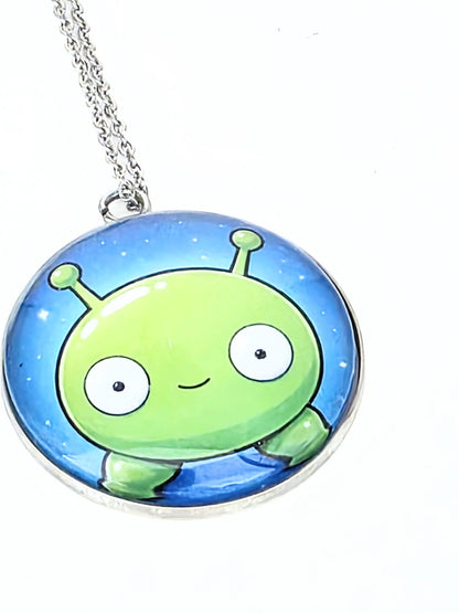 Final Space Inspired Mooncake 30 mm Pendant Necklace