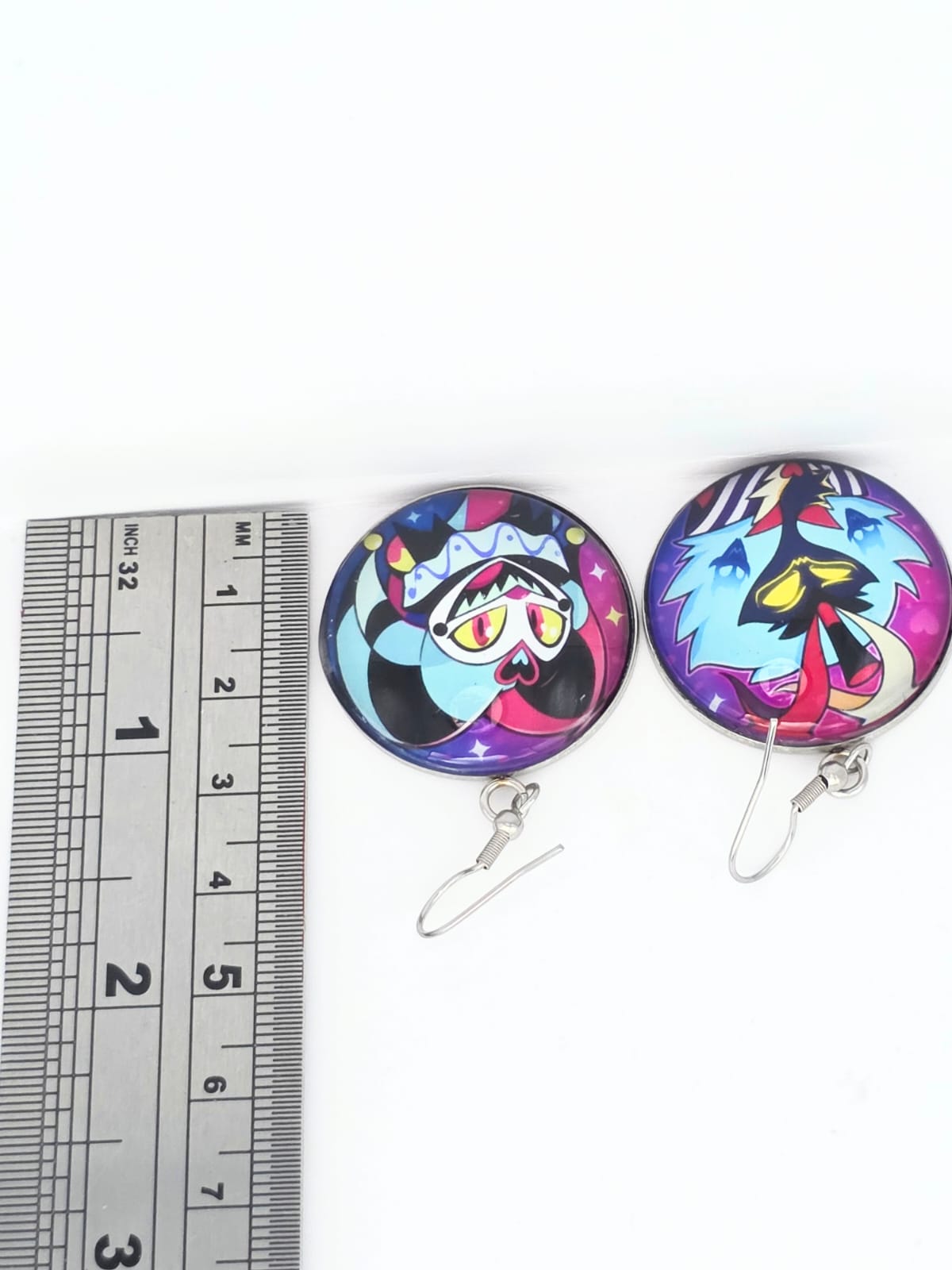 Helluva Boss Inspired Asmodeus & Fizzarolli 30 mm Earrings