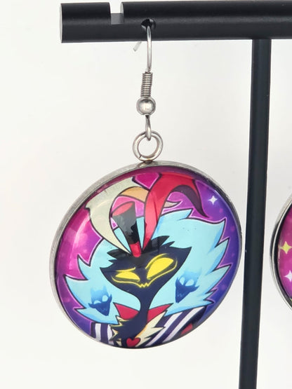 Helluva Boss Inspired Asmodeus & Fizzarolli 30 mm Earrings