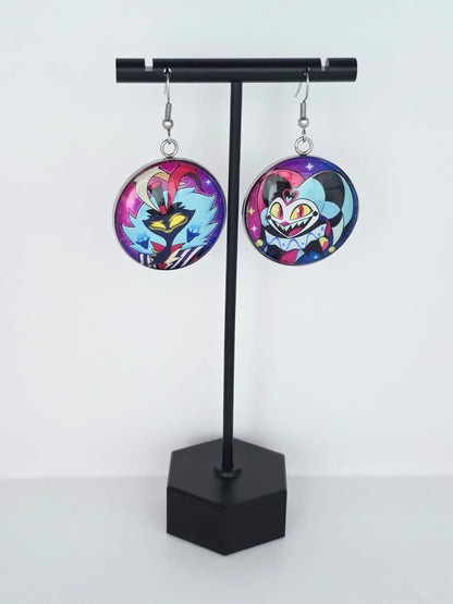 Helluva Boss Inspired Asmodeus & Fizzarolli 30 mm Earrings
