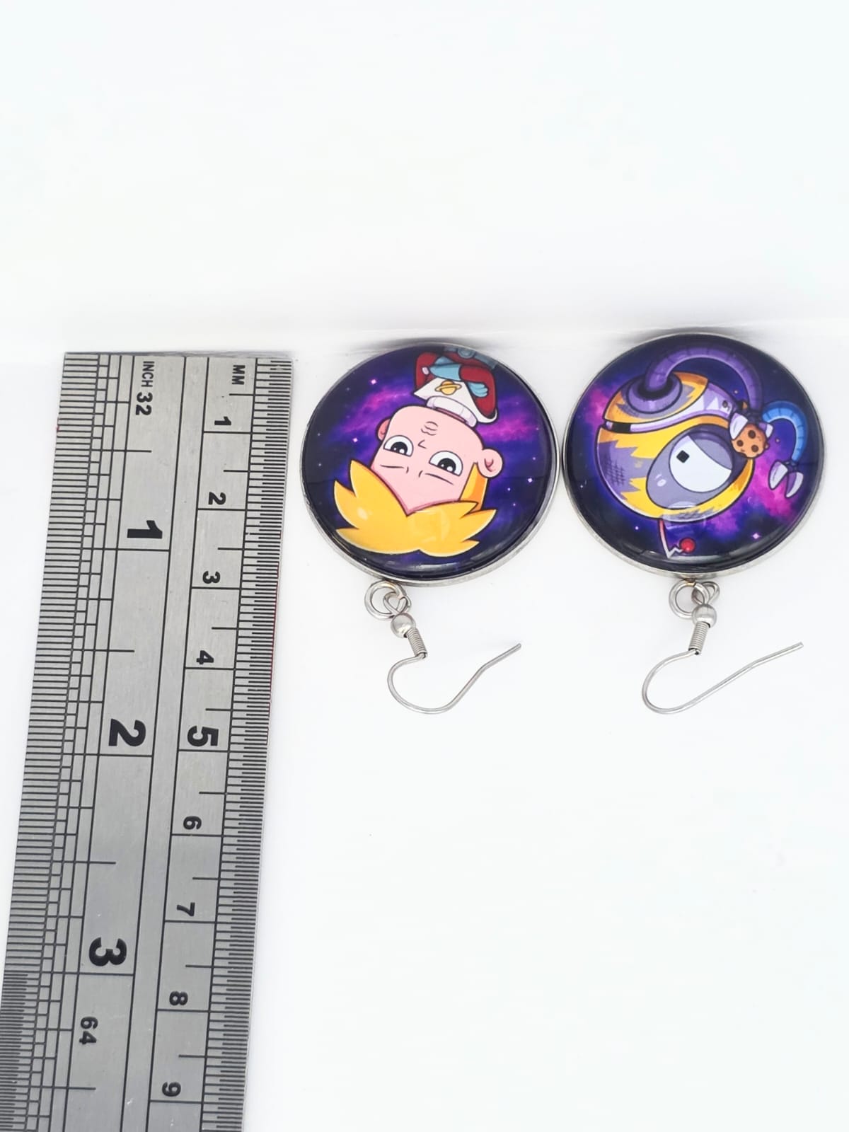 Final Space Inspired Gary & KVN 30 mm Earrings