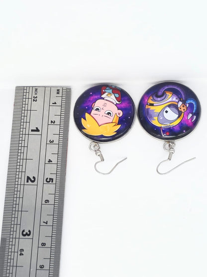 Final Space Inspired Gary & KVN 30 mm Earrings