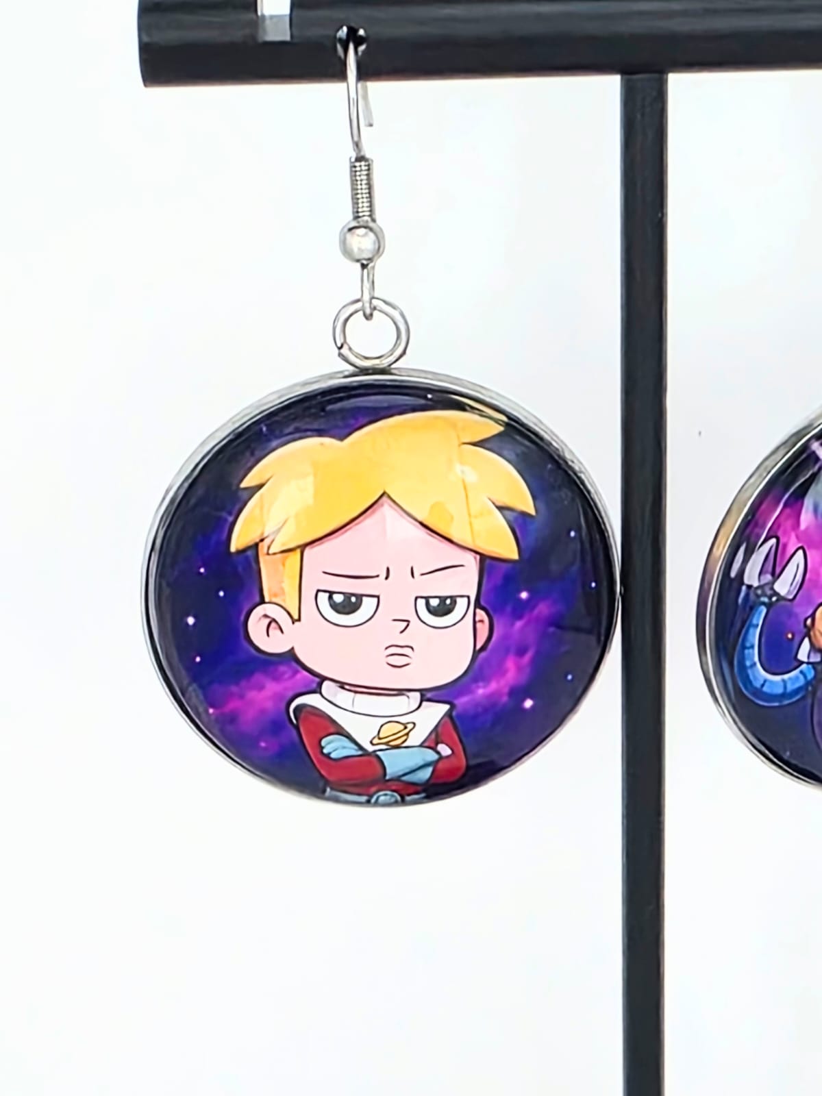 Final Space Inspired Gary & KVN 30 mm Earrings