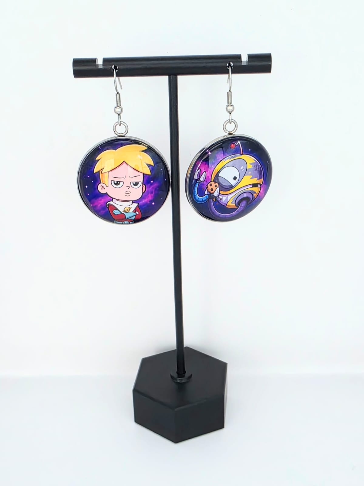 Final Space Inspired Gary & KVN 30 mm Earrings