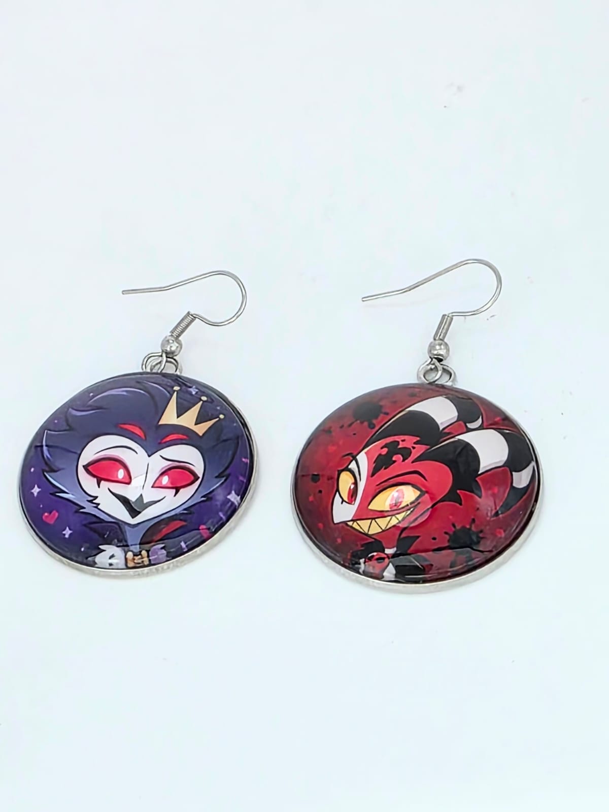 Helluva Boss Inspired Stolas & Blitzø 30 mm Earrings