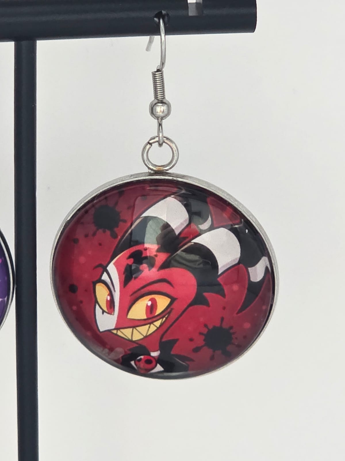 Helluva Boss Inspired Stolas & Blitzø 30 mm Earrings