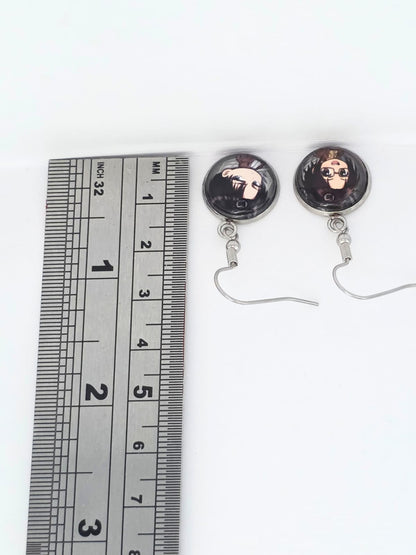 Attack on Titan Inspired Levi & Hange 14 mm Earrings