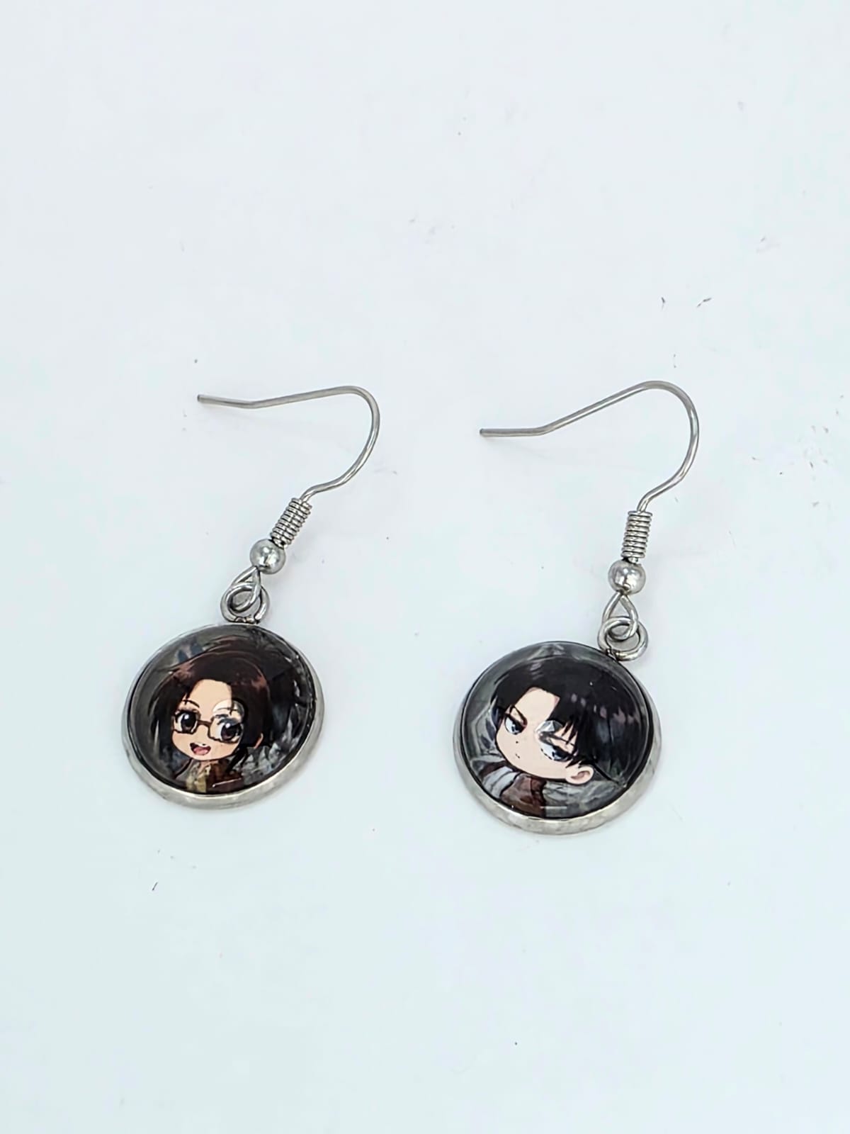 Attack on Titan Inspired Levi & Hange 14 mm Earrings