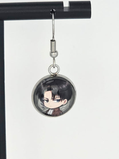 Attack on Titan Inspired Levi & Hange 14 mm Earrings