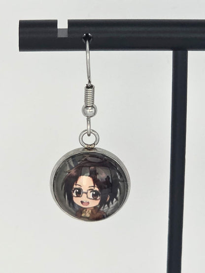 Attack on Titan Inspired Levi & Hange 14 mm Earrings
