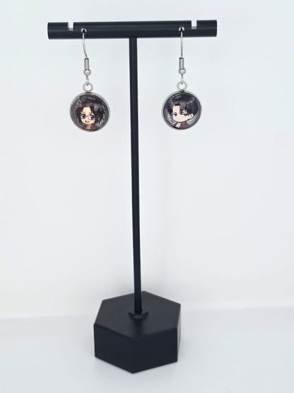 Attack on Titan Inspired Levi & Hange 14 mm Earrings