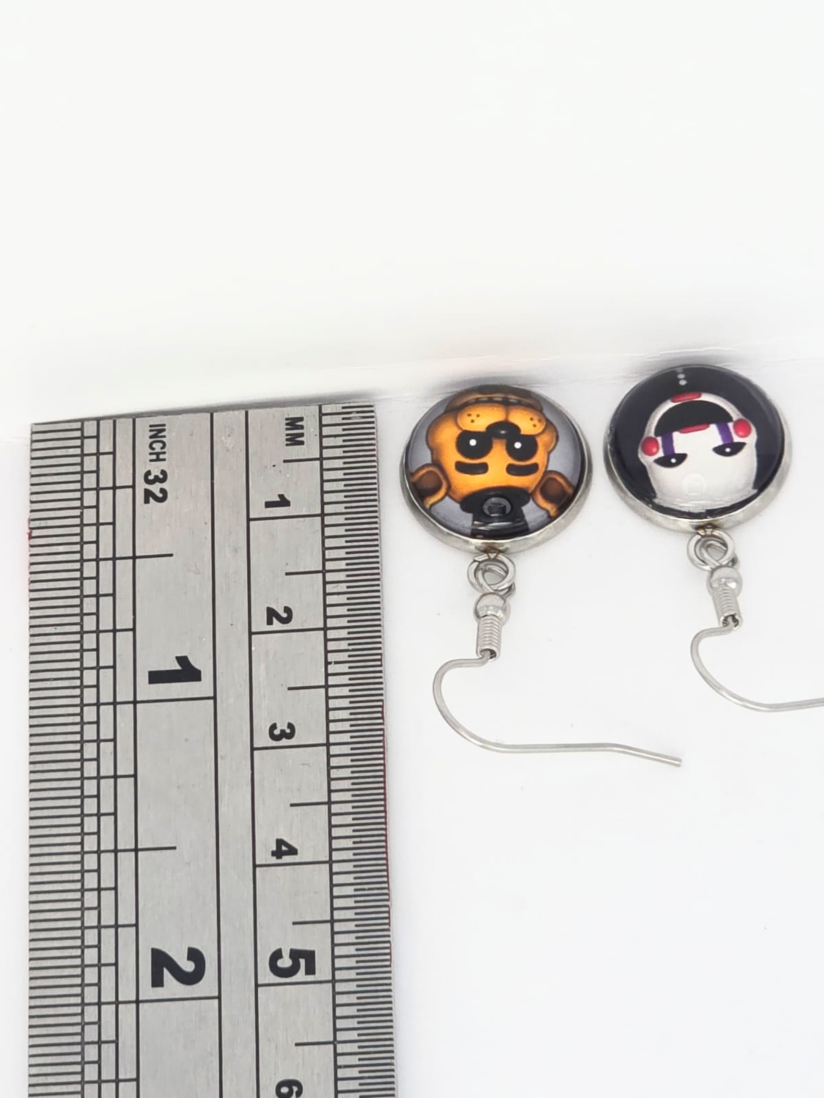 Five Nights at Freddy's (FNAF) Inspired Golden Freddy & The Puppet 14 mm Earrings