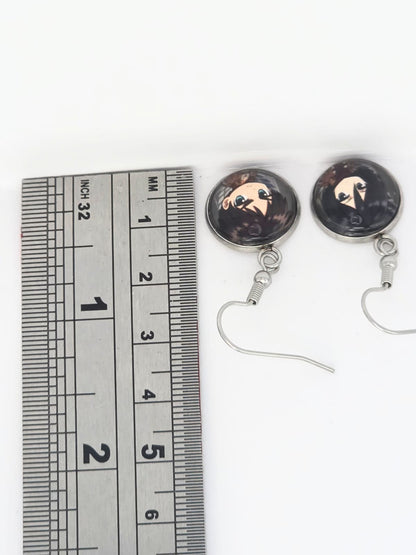 Attack on Titan Inspired Eren & Mikasa 14 mm Earrings