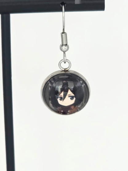 Attack on Titan Inspired Eren & Mikasa 14 mm Earrings