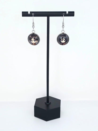 Attack on Titan Inspired Eren & Mikasa 14 mm Earrings