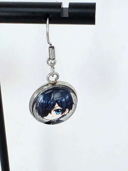 Black Butler (Kuroshitsuji) Inspired Ciel & Alois 14 mm Earrings
