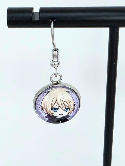 Black Butler (Kuroshitsuji) Inspired Ciel & Alois 14 mm Earrings