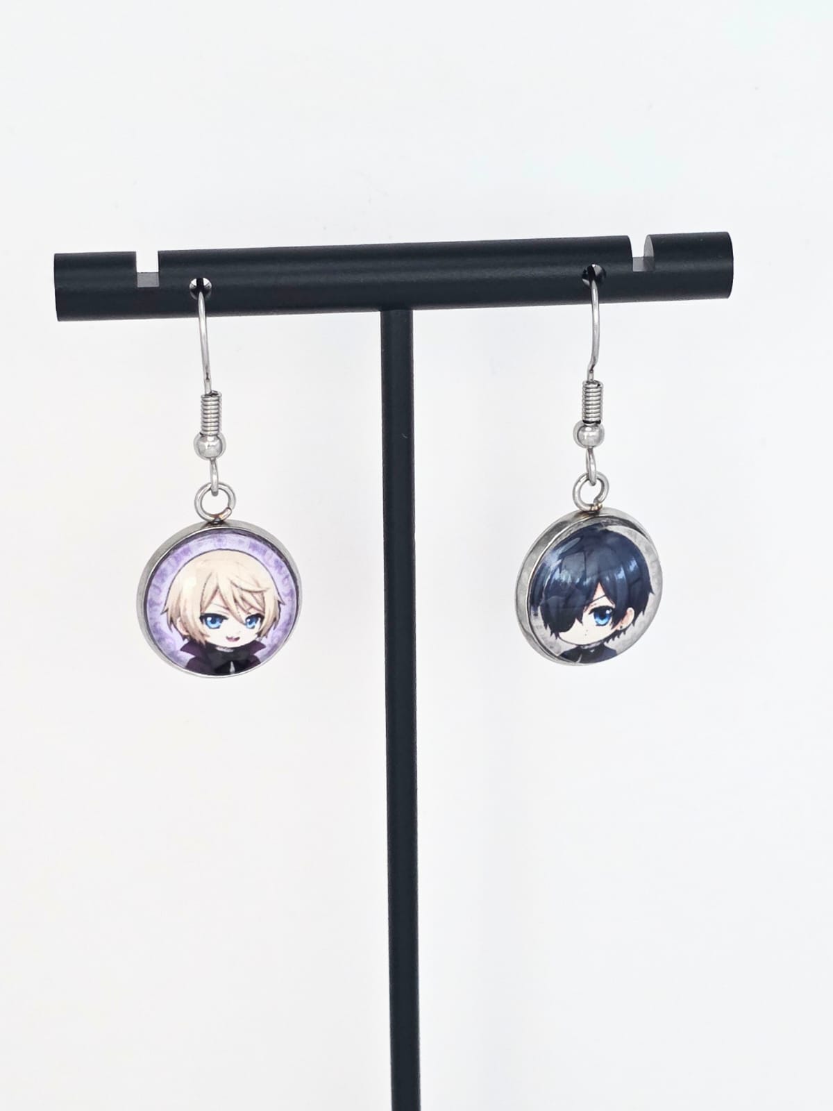 Black Butler (Kuroshitsuji) Inspired Ciel & Alois 14 mm Earrings