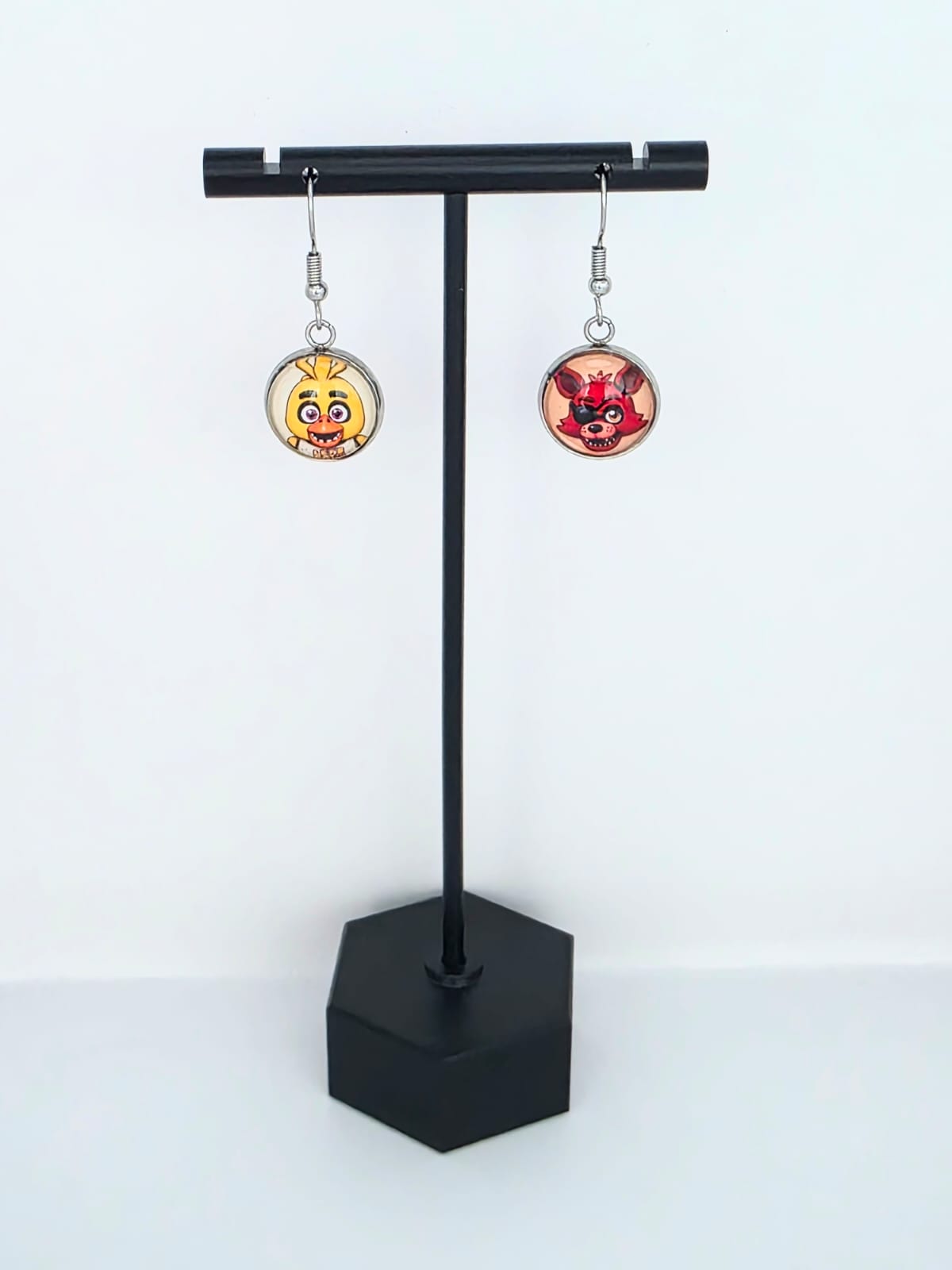 Five Nights at Freddy's (FNAF) Inspired Chica & Foxy 14 mm Earrings