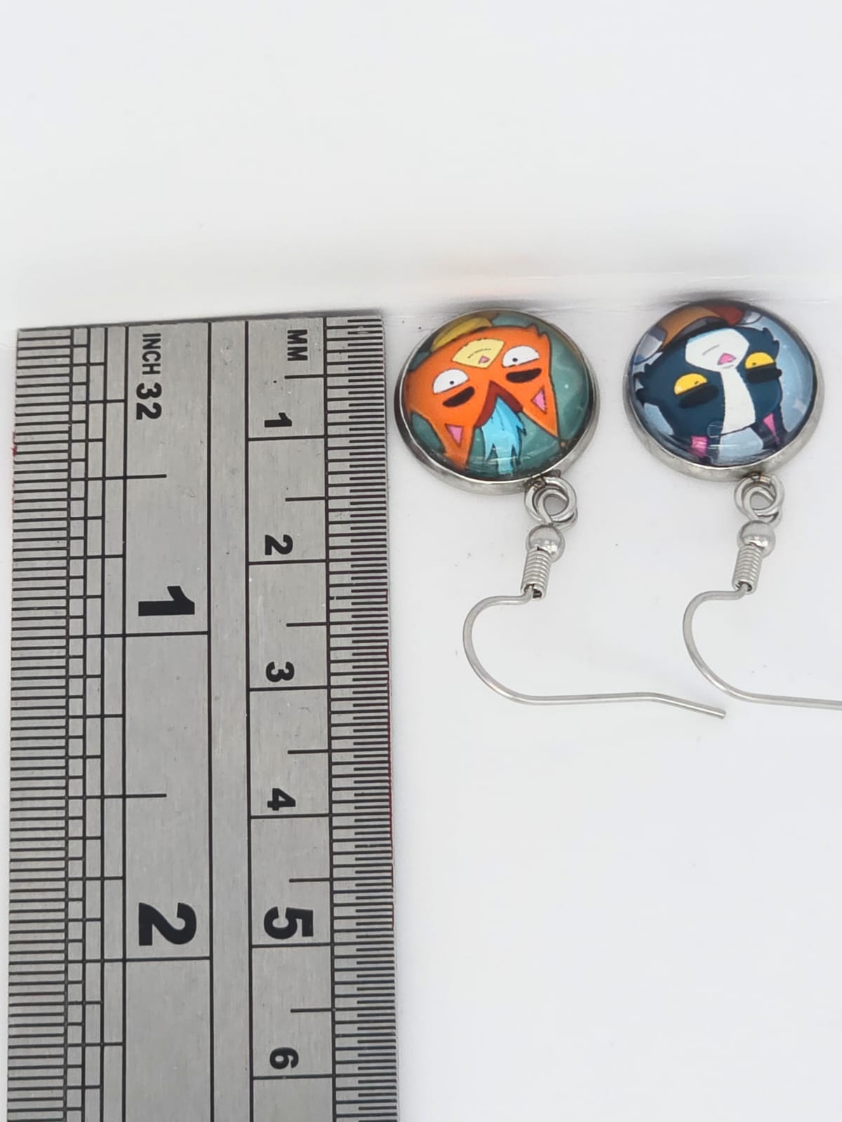 Final Space Inspired Avocato & Little Cato 14 mm Earrings